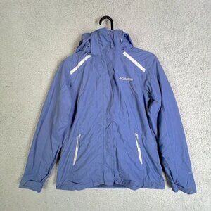 COLUMBIA WOMENS INCLIMATE WEATHER JACKET LT BLUE SIZE XS